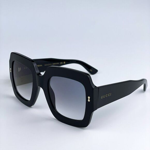 SALE! NEW Gucci GG1111S 001 Black Grey Gradient Square Unisex Sunglasses main image 11